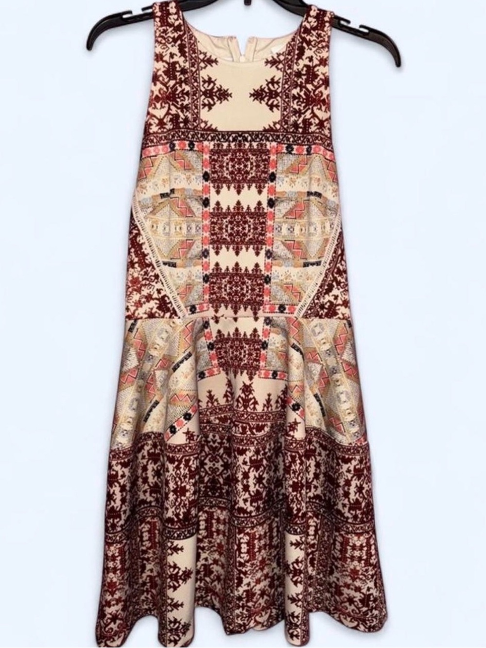 Love Fire Cream A-Line Midi Skirt Cocktail
